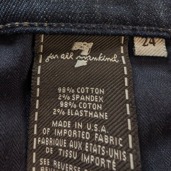 7 FOR ALL MANKIND jeans Sz 24 to 26 HIGH RISE BOOT CUT 98% Cotton MADE IN USA - Picture 12 of 14